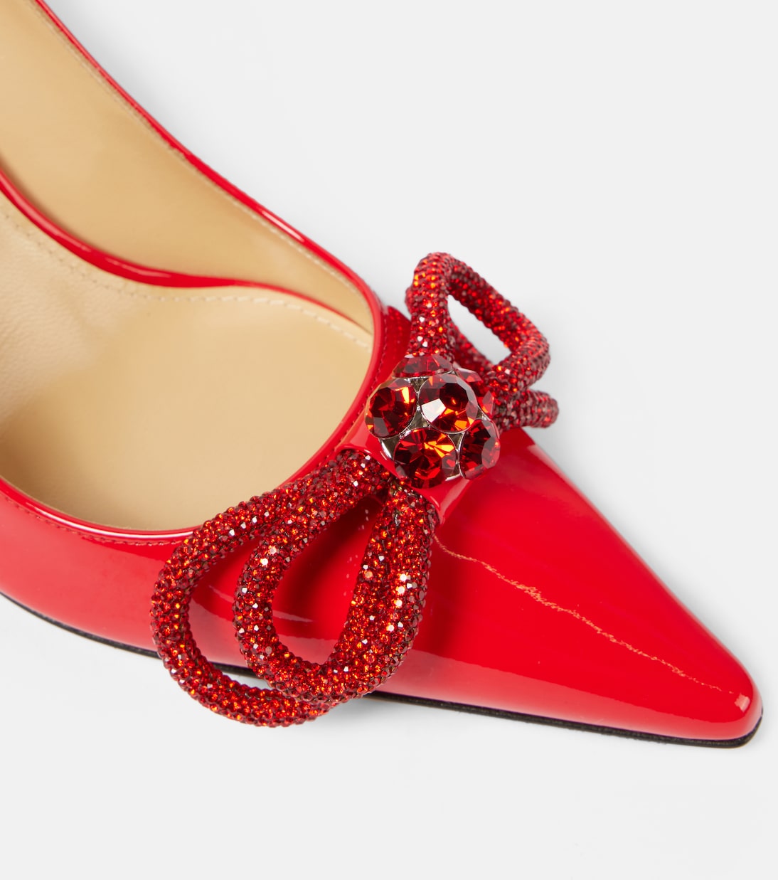 Verzierte Pumps 85 aus Lackleder in Rot - Mach Mach | Mytheresa