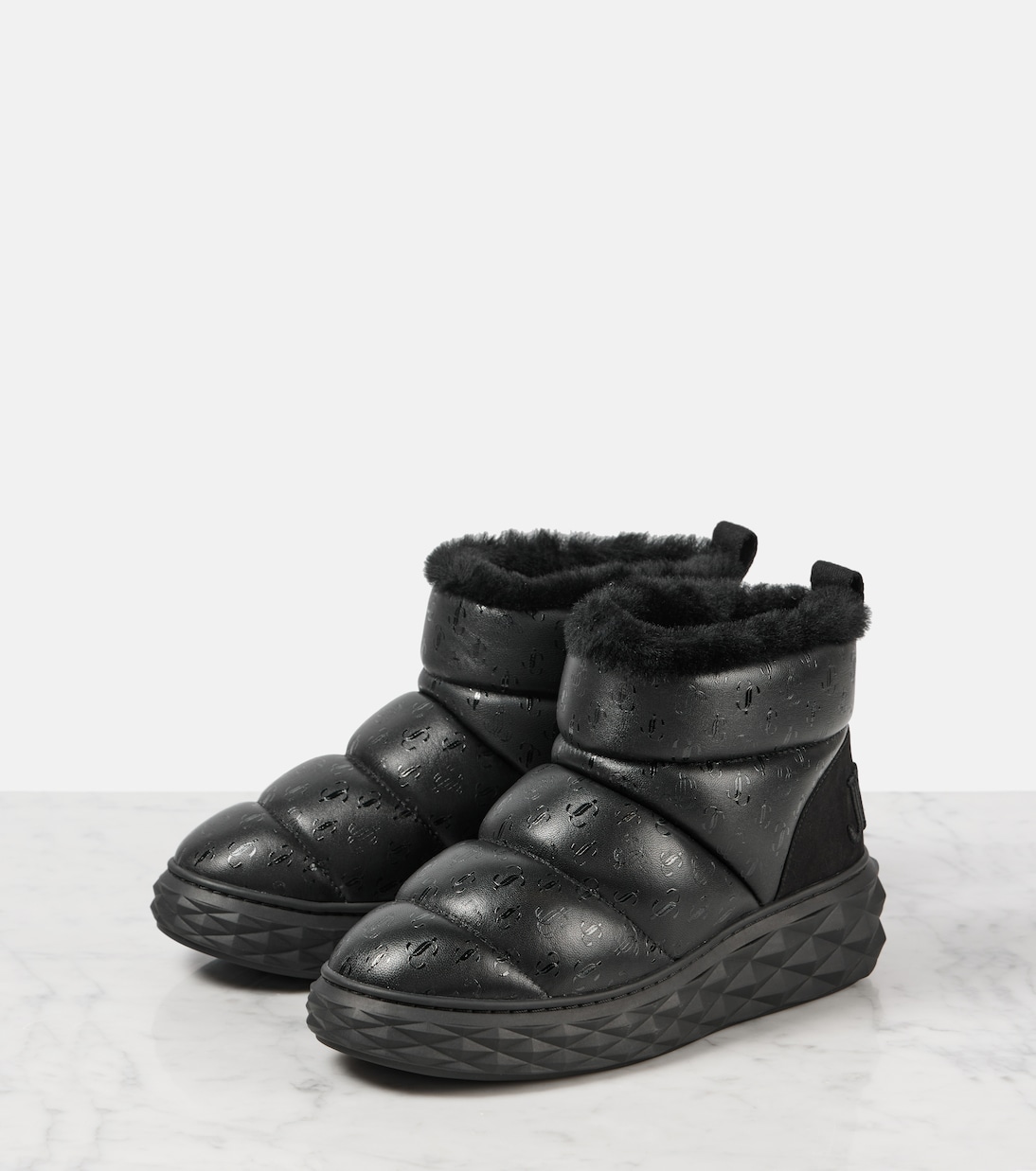 Xan shearling-lined leather snow boots in black - Jimmy Choo | Mytheresa