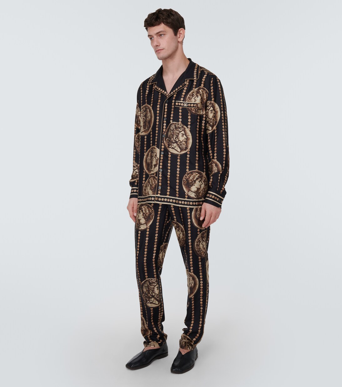 Dolce & Gabbana Black Polka Dot Sicily Crystal Pants
