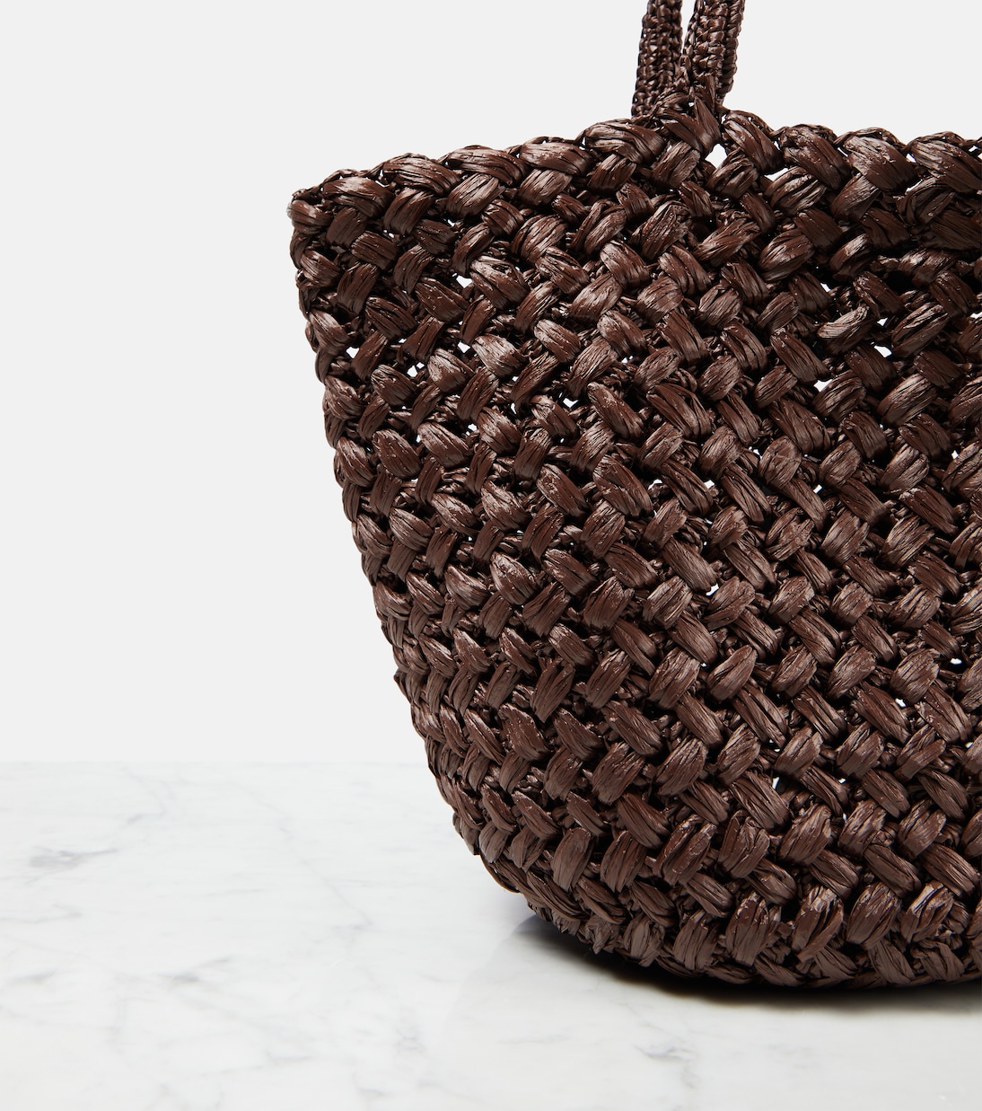 Estelle raffia tote bag in brown - The Row | Mytheresa