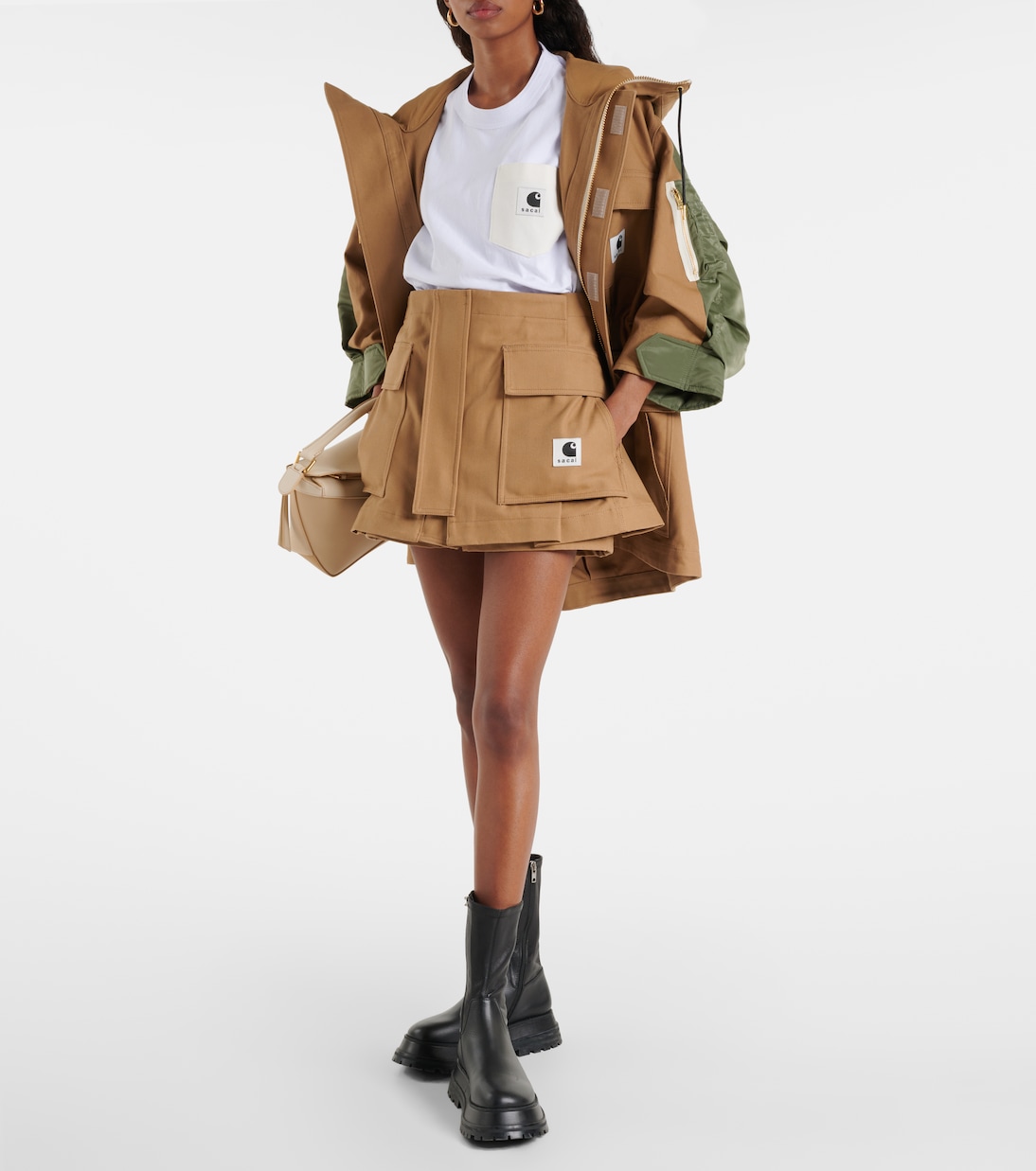 X Carhartt Shorts aus Baumwolle in Beige - Sacai | Mytheresa