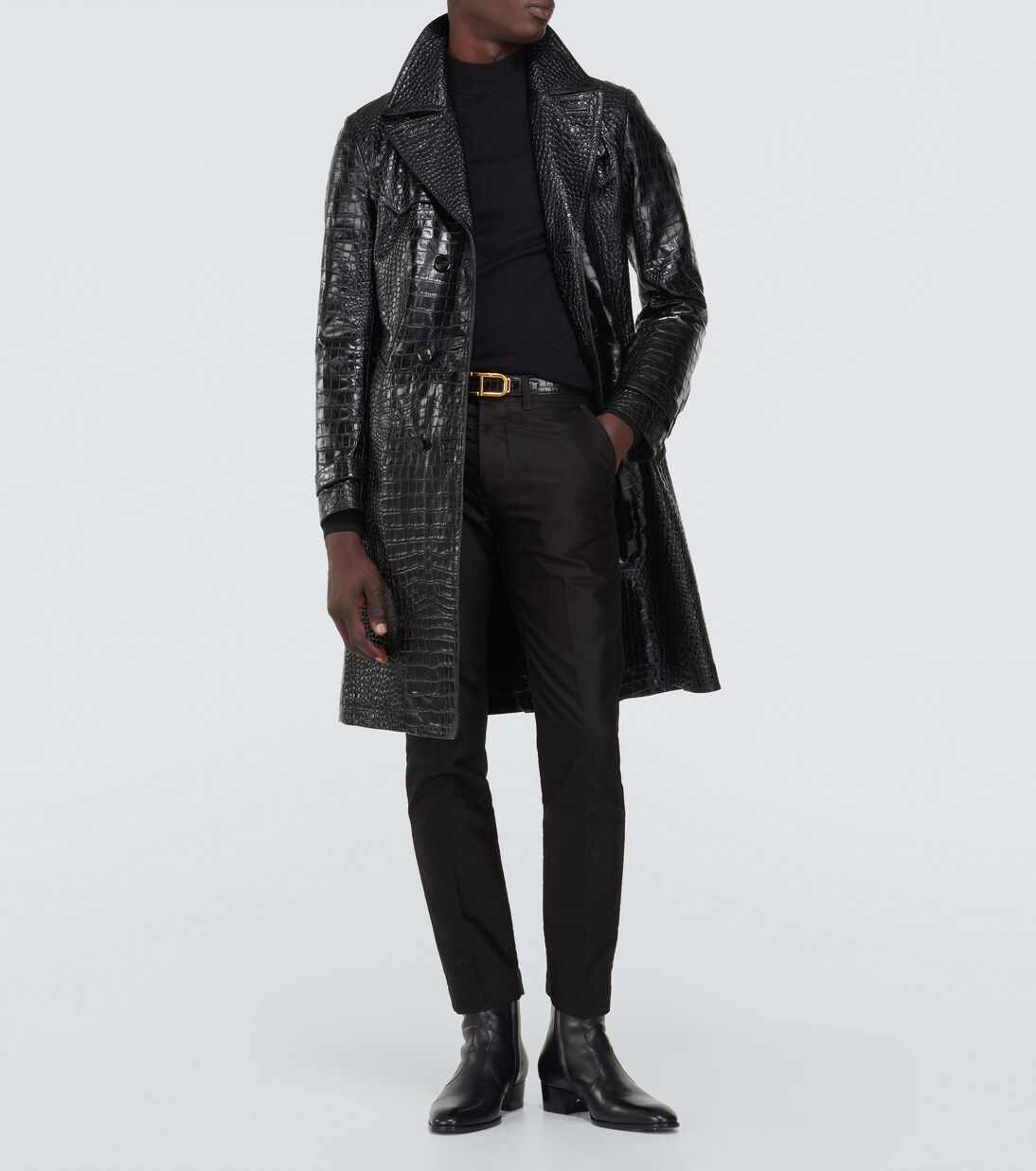 Trenchcoat aus Leder in Schwarz - Tom Ford | Mytheresa