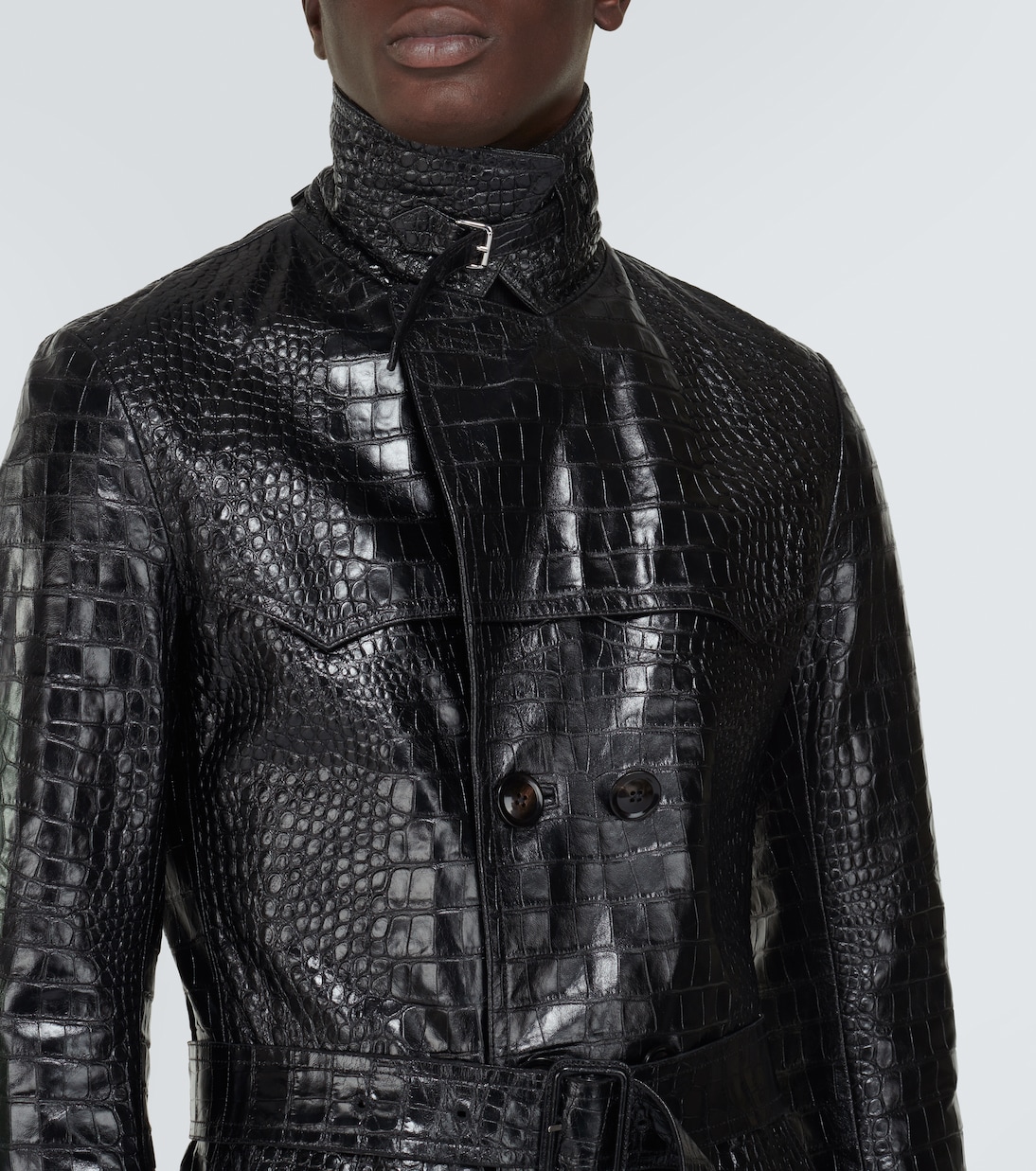 Trenchcoat aus Leder in Schwarz - Tom Ford | Mytheresa