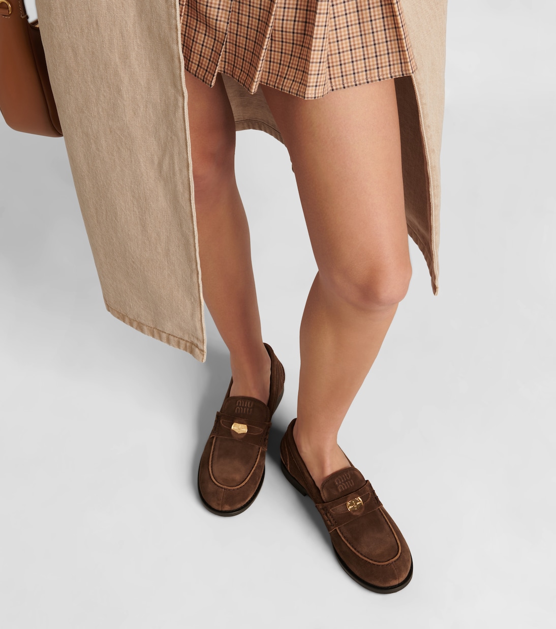 Loafers aus Veloursleder in Braun - Miu Miu | Mytheresa