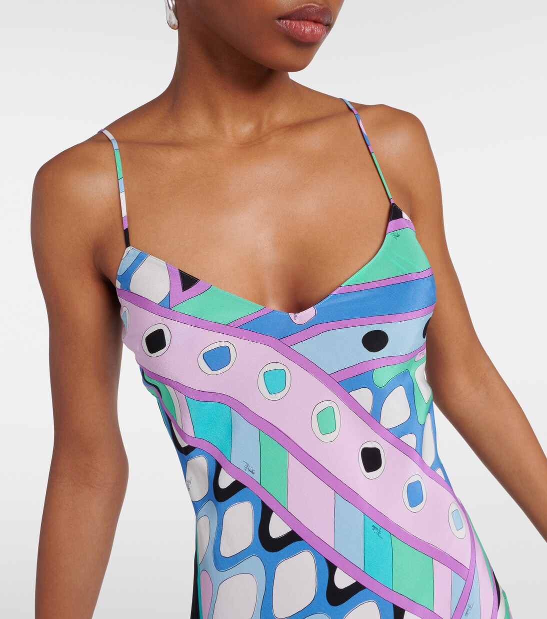Bedrucktes Maxikleid Vivara aus Seide in Multicolor - Pucci 