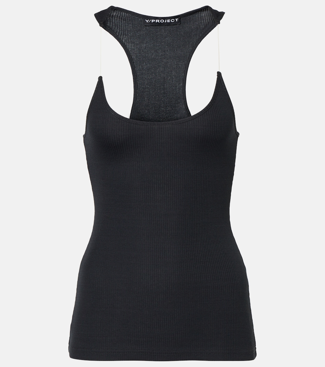 Cotton jersey tank top in black - Y Project | Mytheresa 