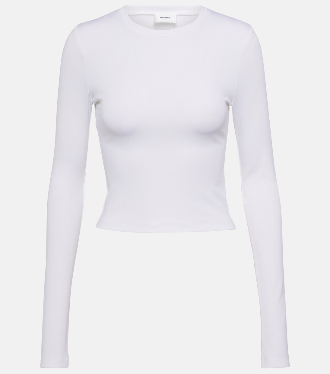 White Jersey Drape Top