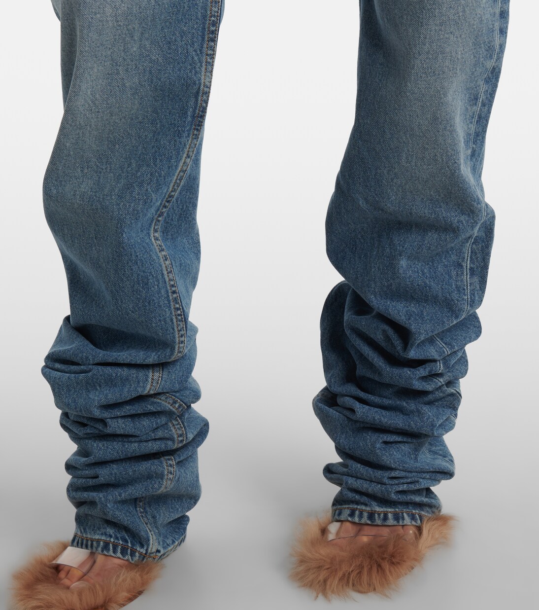 Blue Chill Mid Rise Straight Crop Jeans main image 0
