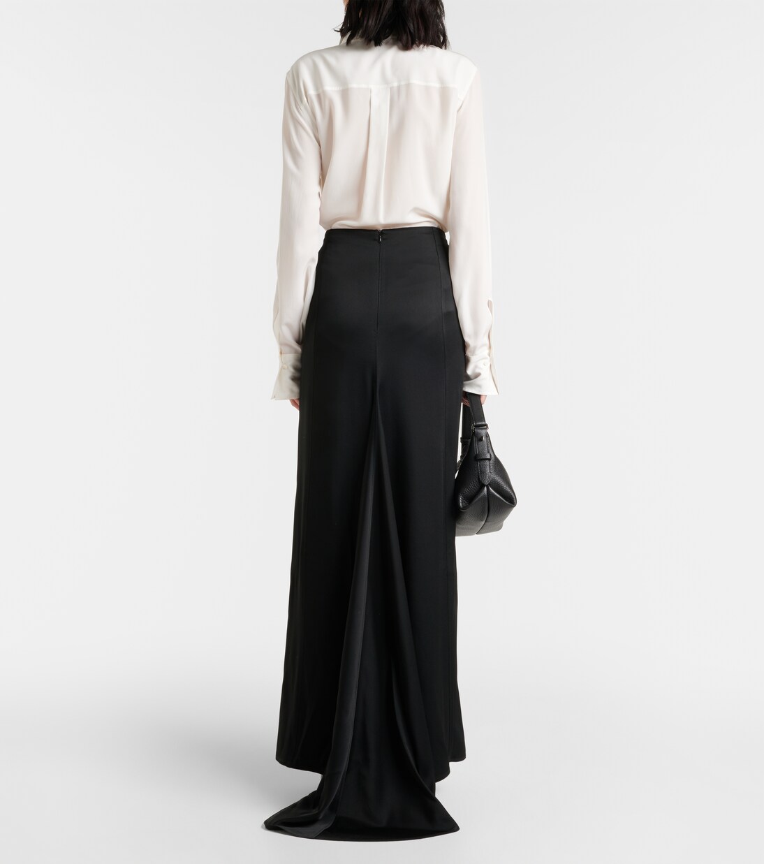 Brunello Cucinelli Women's Satin Long Skirt Brown