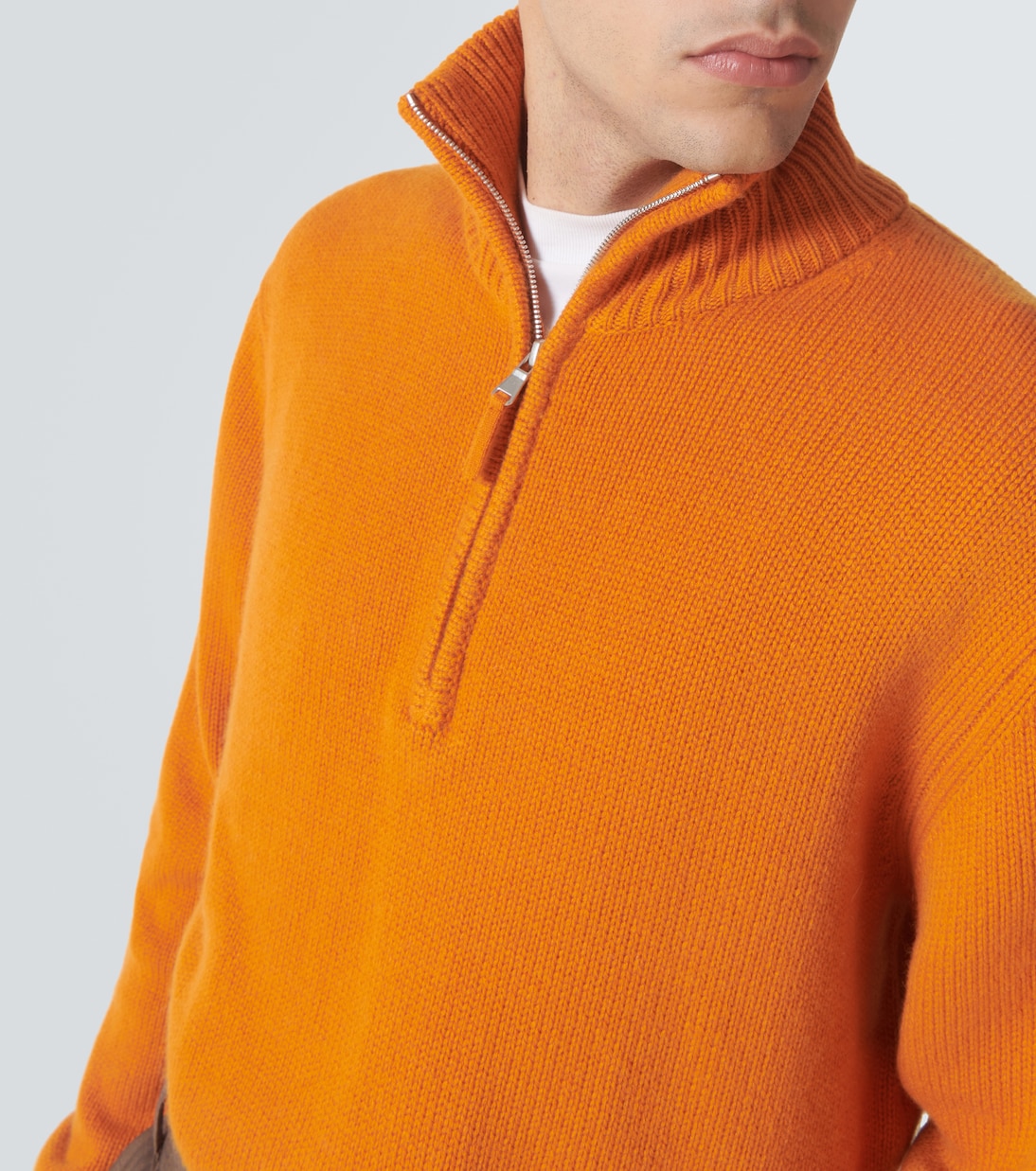 Orange half zip sweater outlet