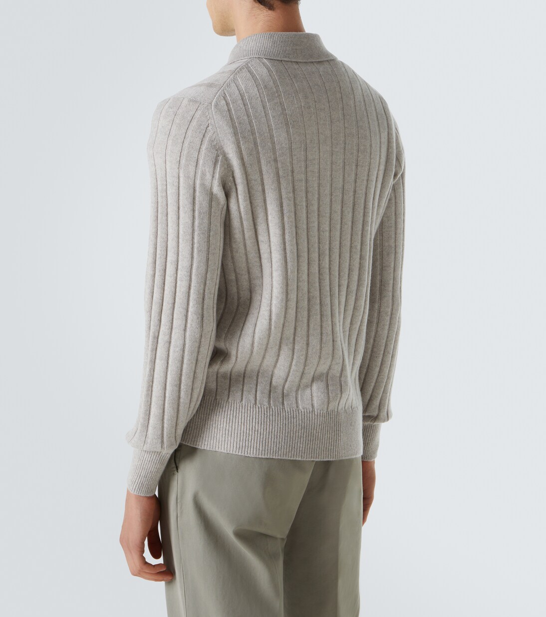 Margaux Polo Sweater In Cashmere Junebug