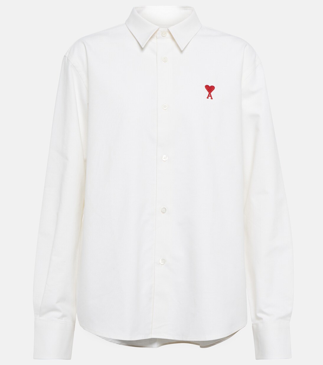 Hemd Ami de Cœur aus Baumwollpopeline in Weiß - Ami Paris | Mytheresa 