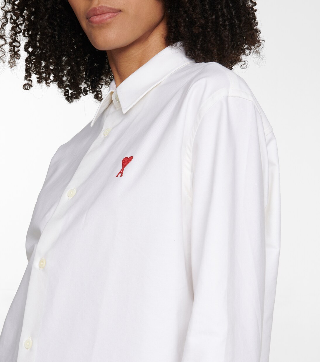 Hemd Ami de Cœur aus Baumwollpopeline in Weiß - Ami Paris | Mytheresa 