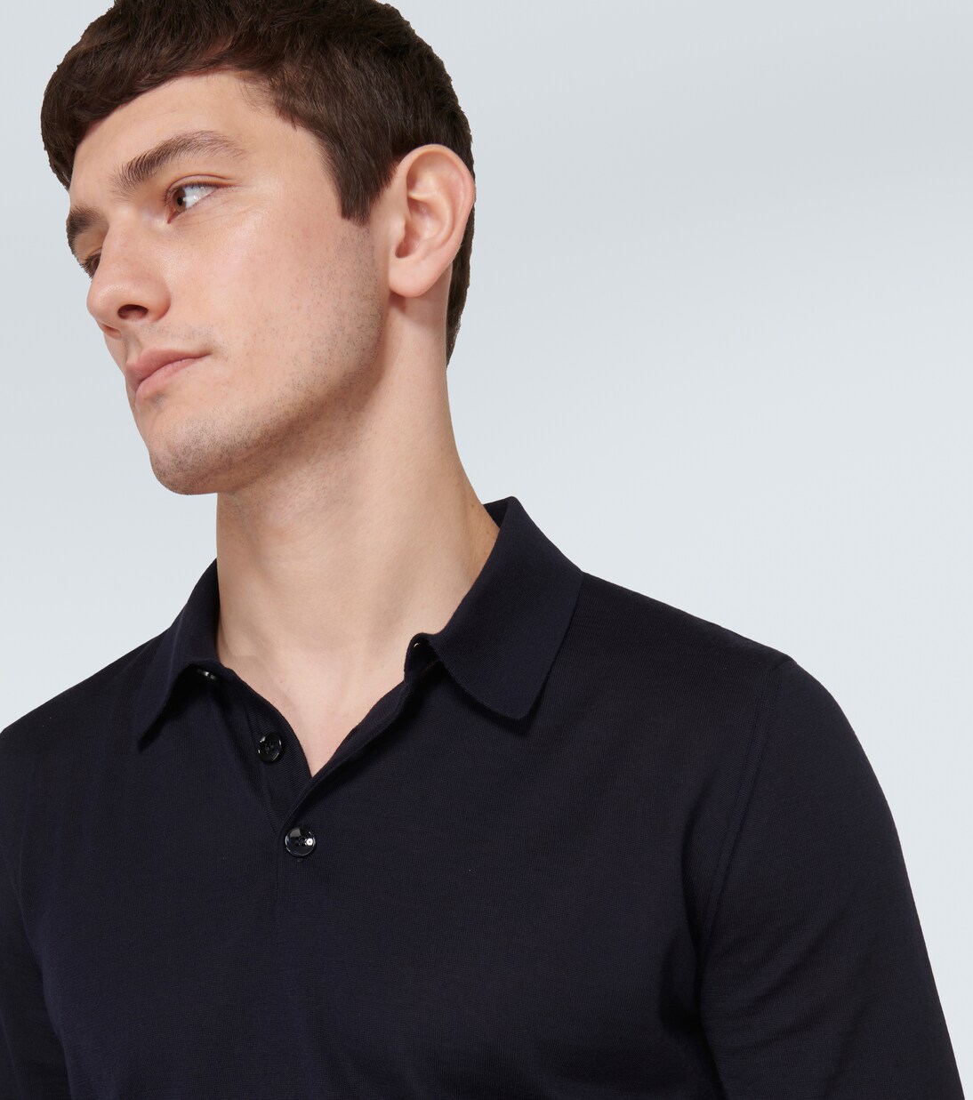 Dolce & Gabbana Teal Wool Collared Polo Pullover Sweater