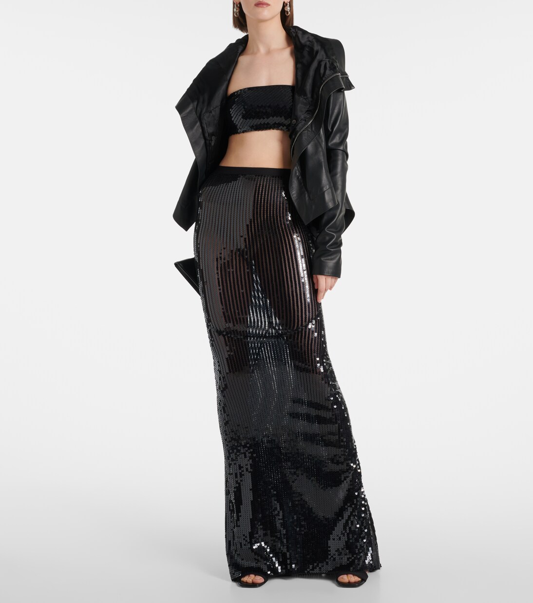 Lilies sequined bandeau top in black - Rick Owens | Mytheresa 