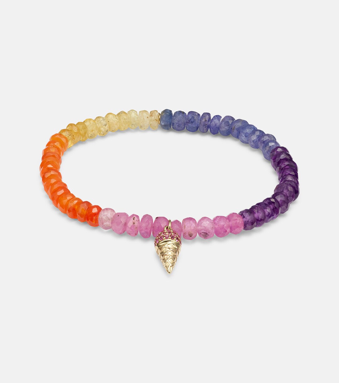 Armband Ice Cream Cone mit 14kt Gelbgold und Saphiren in  