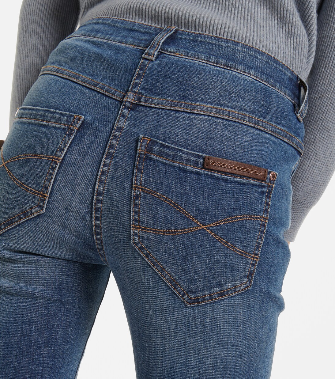 Jean Vintage Bleu Brunello Cucinelli - Taille 40 (4) - Neuf Avec Étiquettes, 100% Coton, Fabriqué En Italie
