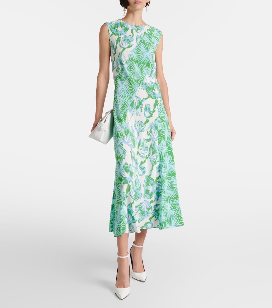 Diane Von Furstenberg Green Dress Diane Von Furstenberg Green Silk Long  Sleeve Belted Maja Dress S