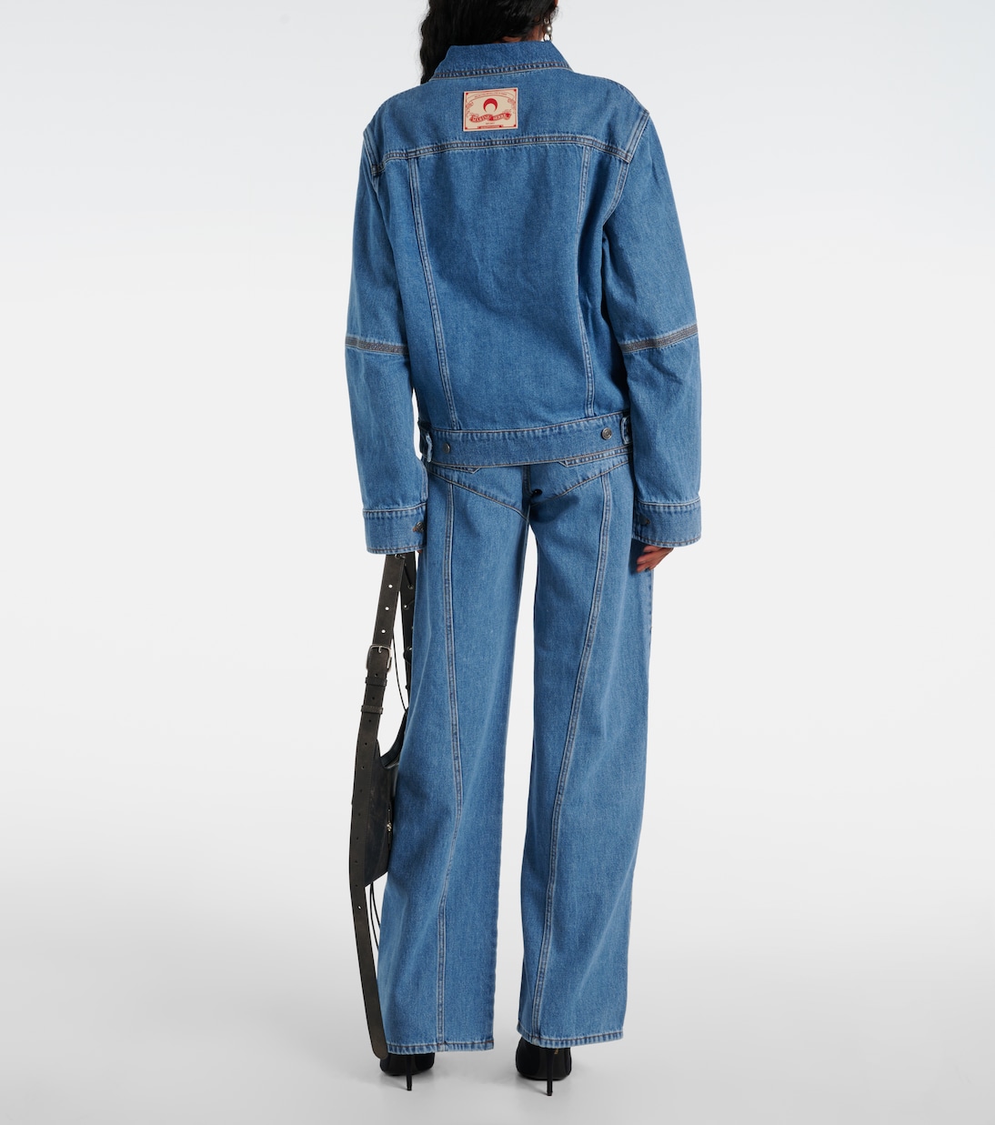 Jeansjacke Moon Laser in Blau - Marine Serre | Mytheresa 