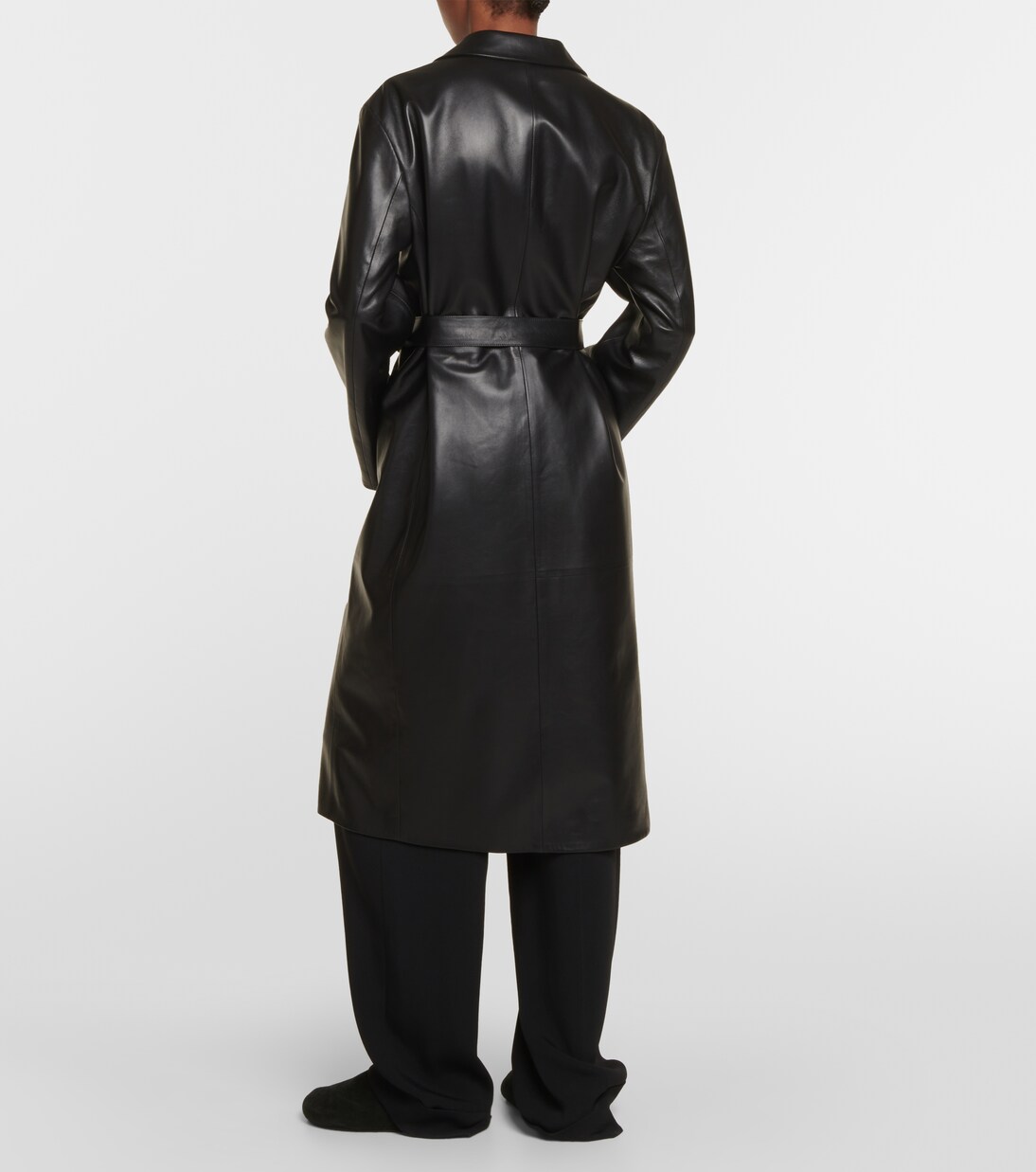 Mantel Babil aus Leder in Schwarz - The Row | Mytheresa 