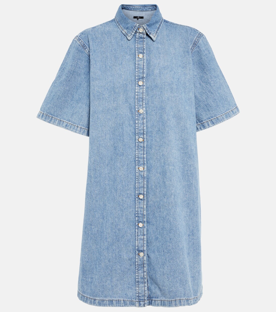 Hemdblusenkleid Laura aus Denim in Blau - 7 For All Mankind 