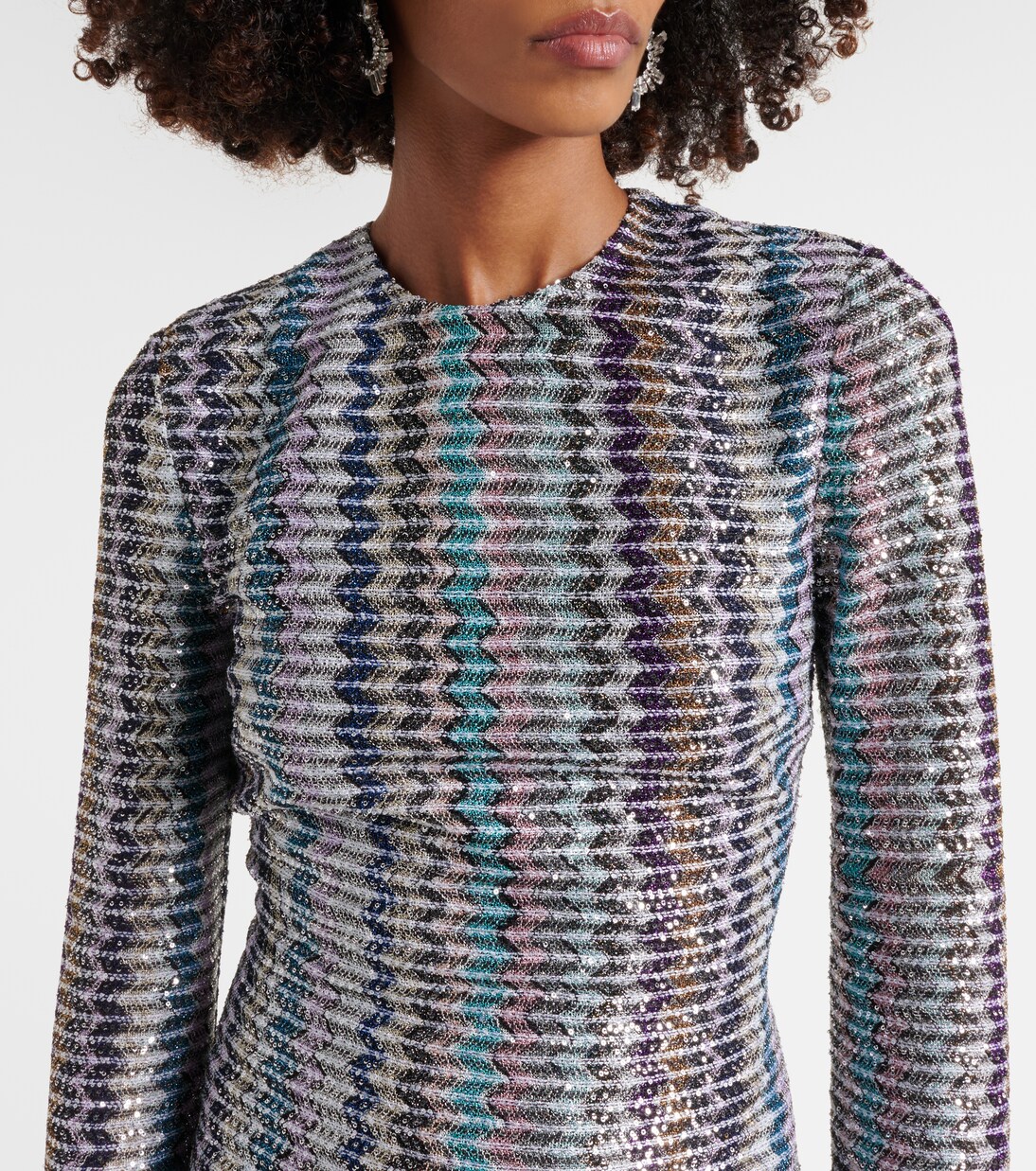Zig Zag Knitted Maxi Dress