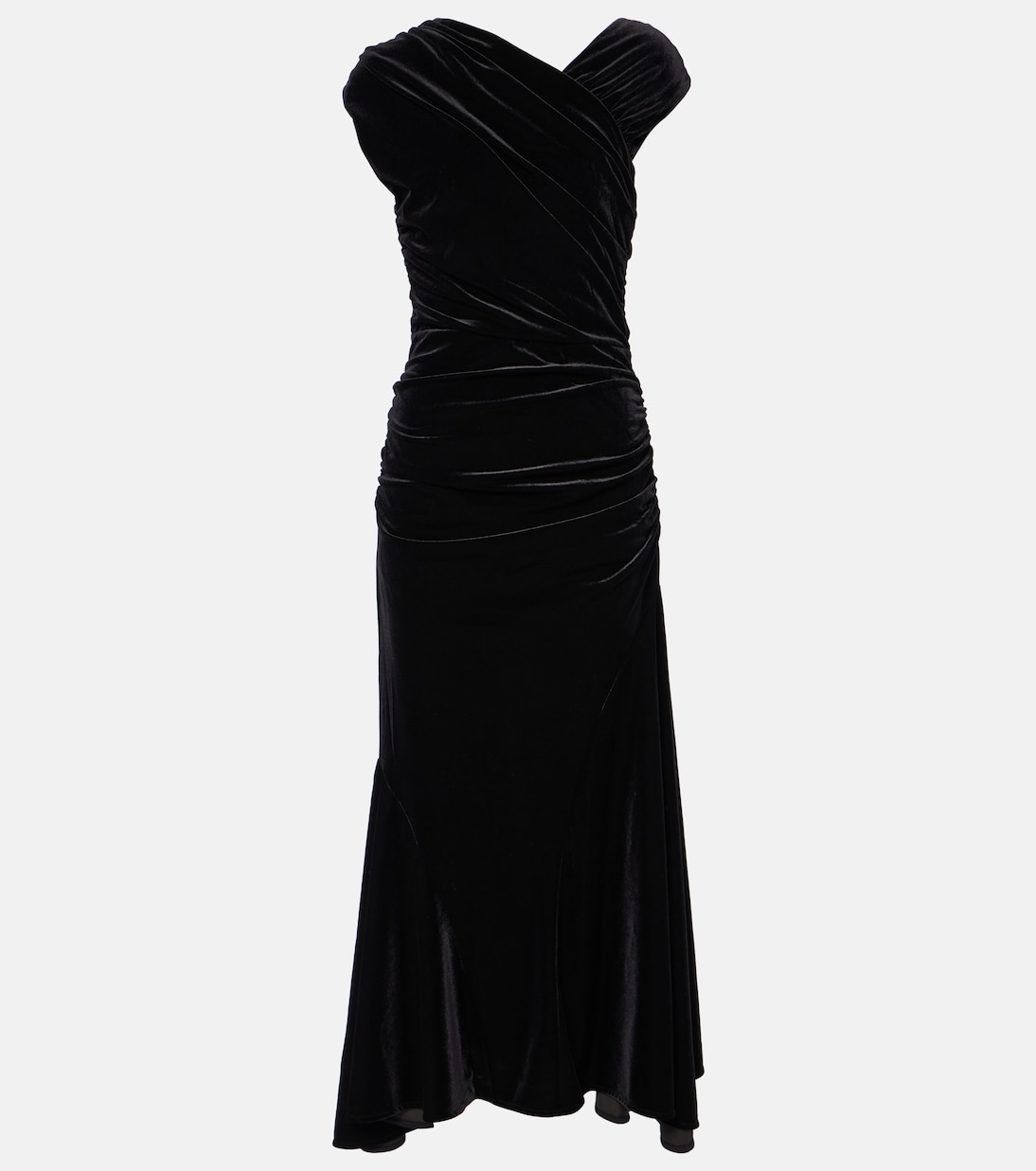 Velvet Ruched Dress main image 0