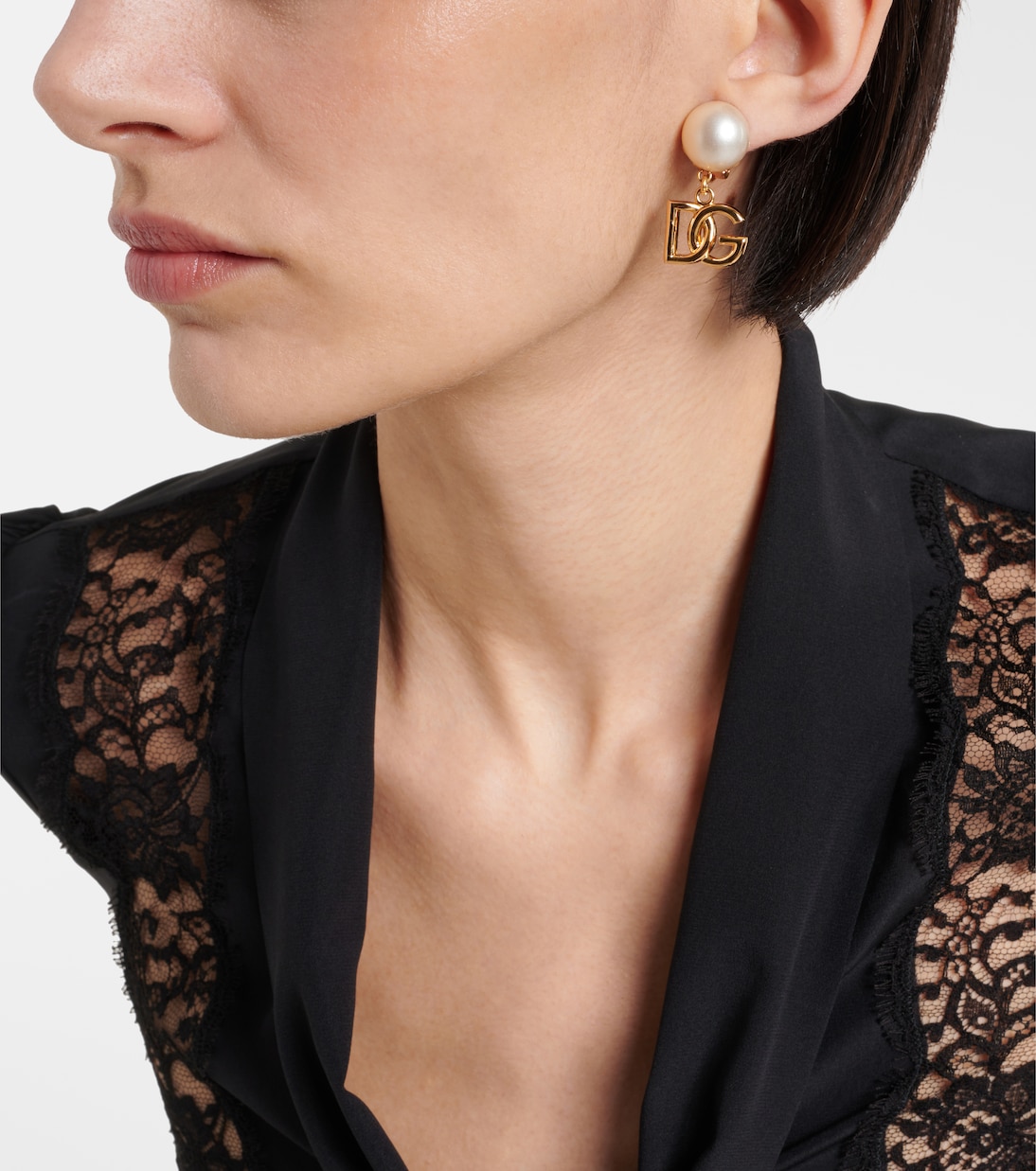 Clip-Ohrringe mit Zierperlen in Gold - Dolce Gabbana | Mytheresa