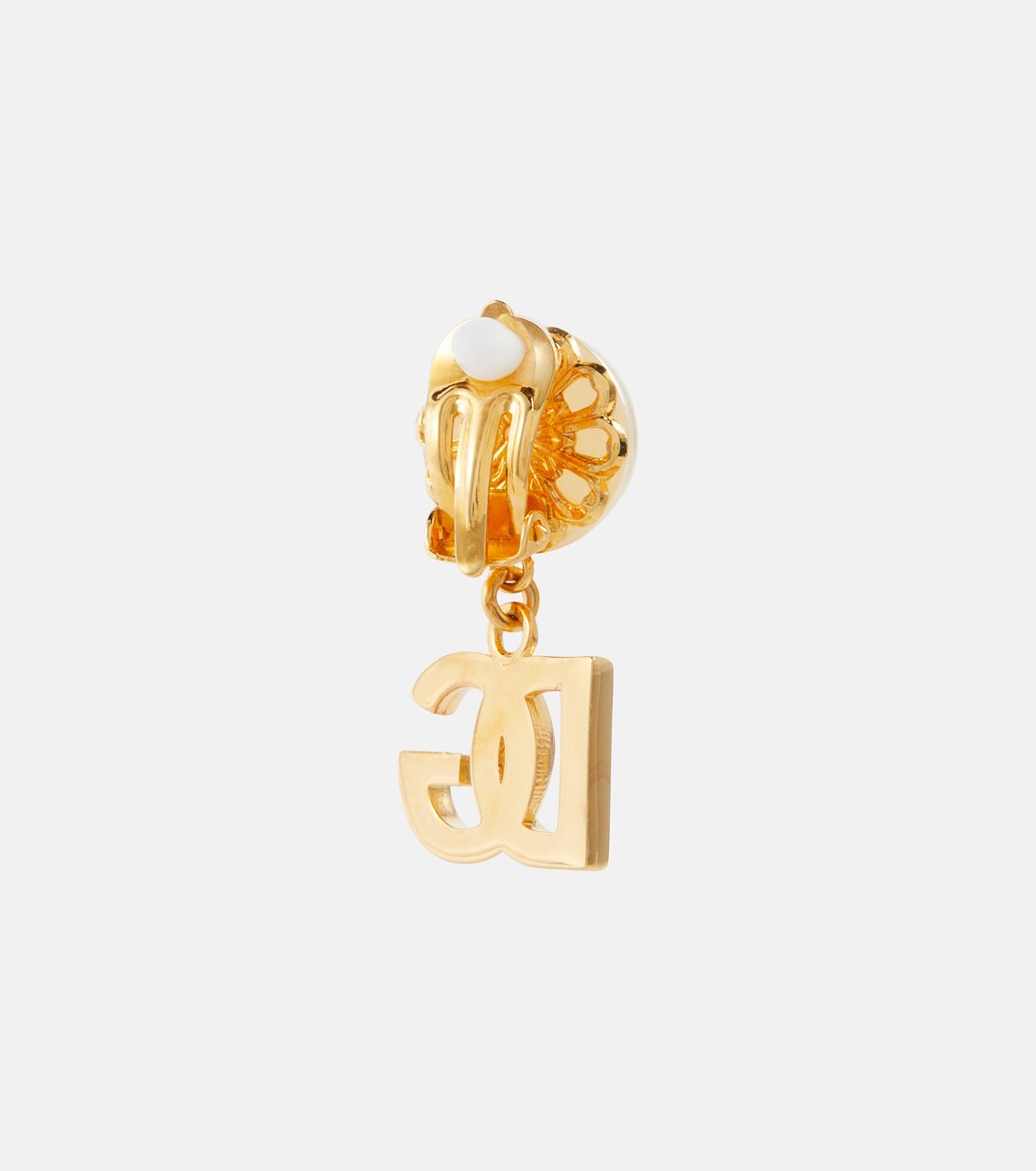 Clip-Ohrringe mit Zierperlen in Gold - Dolce Gabbana | Mytheresa