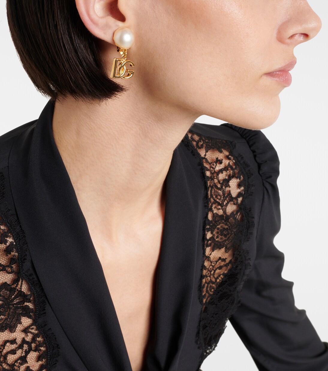 Clip-Ohrringe mit Zierperlen in Gold - Dolce Gabbana | Mytheresa