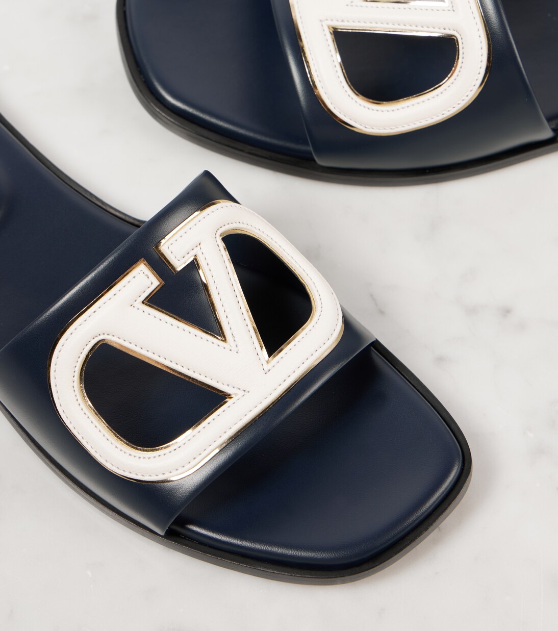 Valentino Garavani V Logo Signature Slides Women