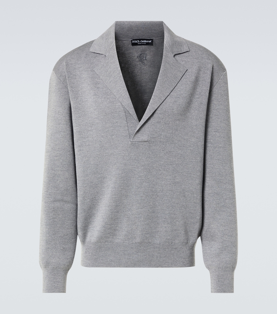 Dolce & Gabbana Gray Wool Button Cardigan Sweater
