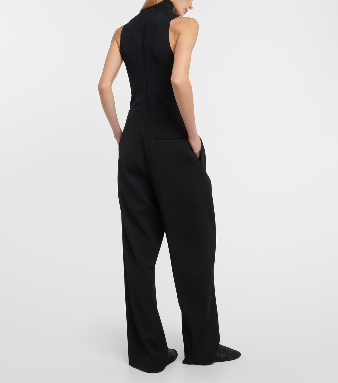 Drevon | Comfortable Minimalist Raw Blouse & Wide-Leg Pants