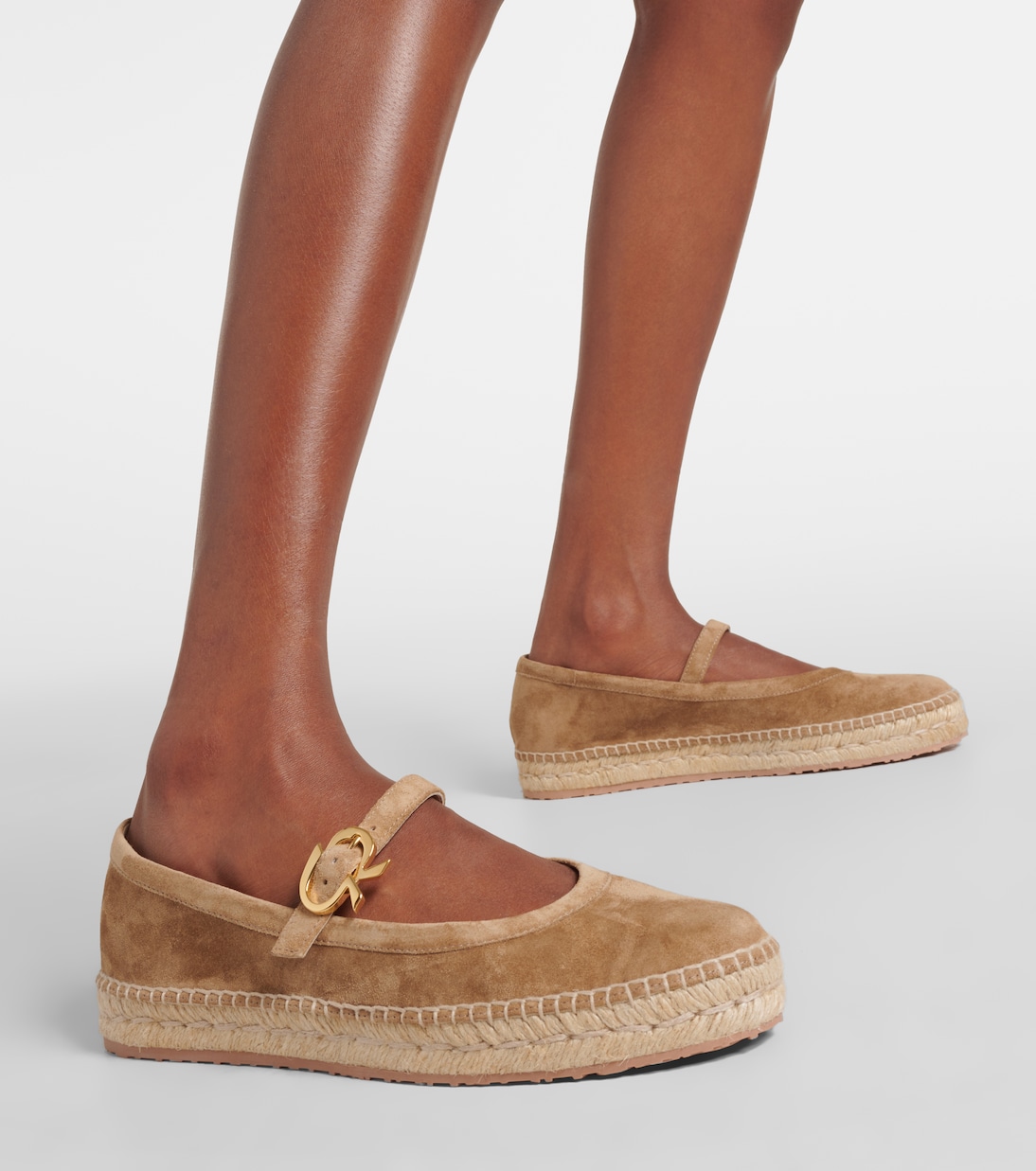 Elda suede espadrilles in beige Gianvito Rossi Mytheresa Leather espadrilles Espadrilles