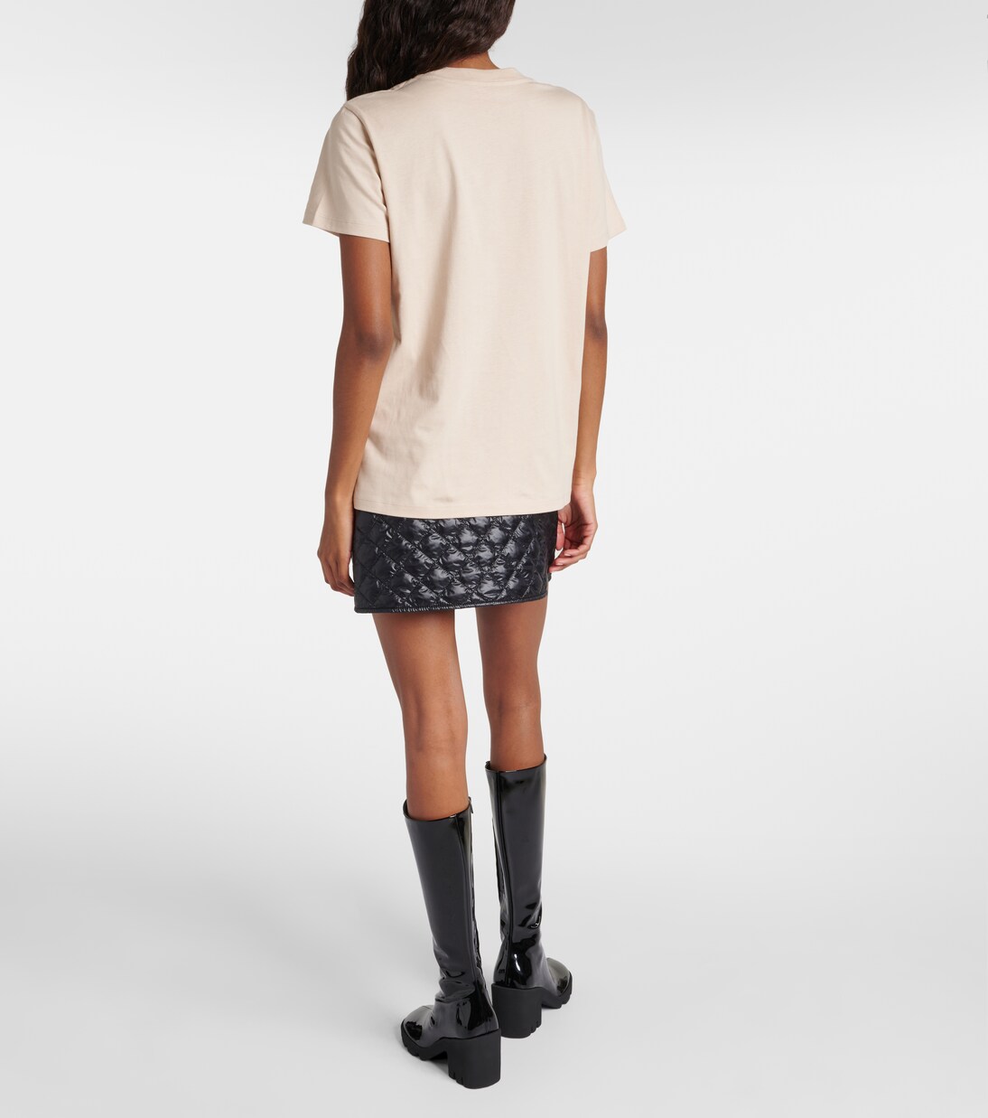 T-Shirt aus Baumwolle in Beige - Moncler | Mytheresa 