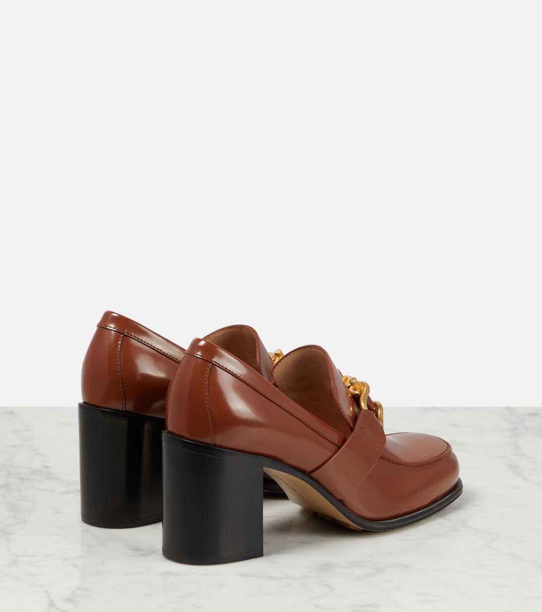 Loafer-Pumps Monsieur 70 aus Leder in Braun - Bottega Veneta 