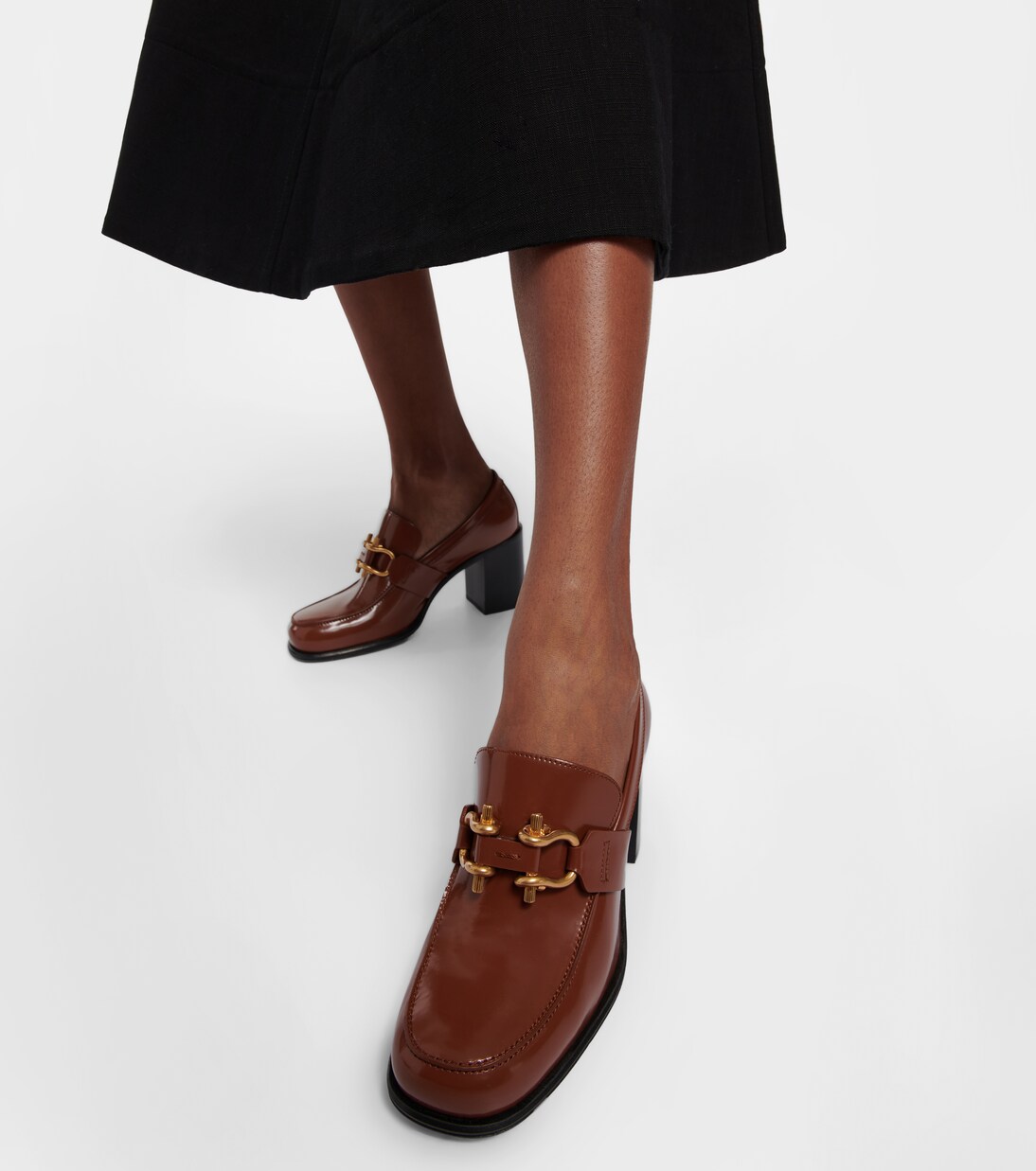 Loafer-Pumps Monsieur 70 aus Leder in Braun - Bottega Veneta 