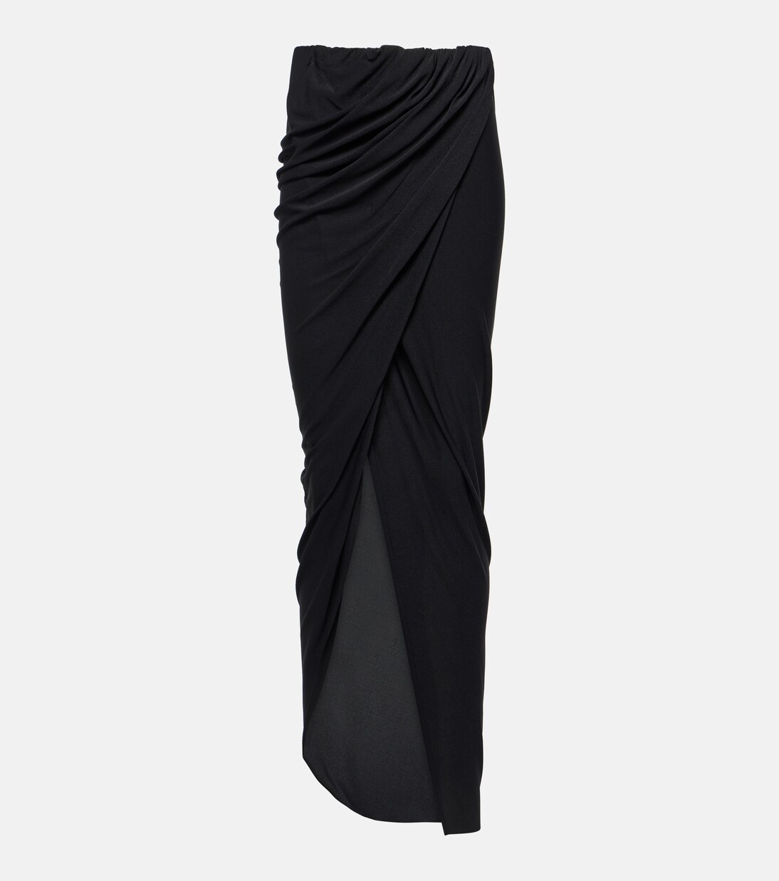 Long Vered crêpe jersey maxi skirt in black - Rick Owens | Mytheresa 