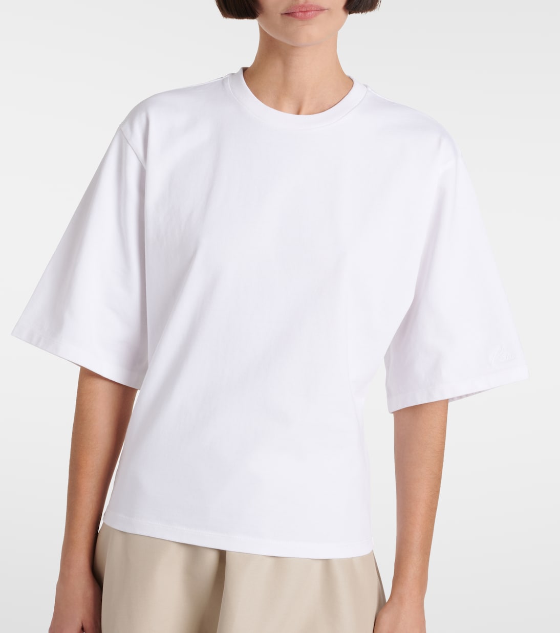 White Cotton Jersey T-Shirt main image 1