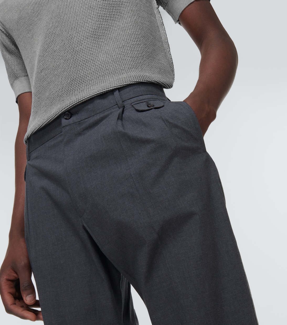 Mid-Rise-Hose aus Baumwolle in Grau - Dolce Gabbana | Mytheresa