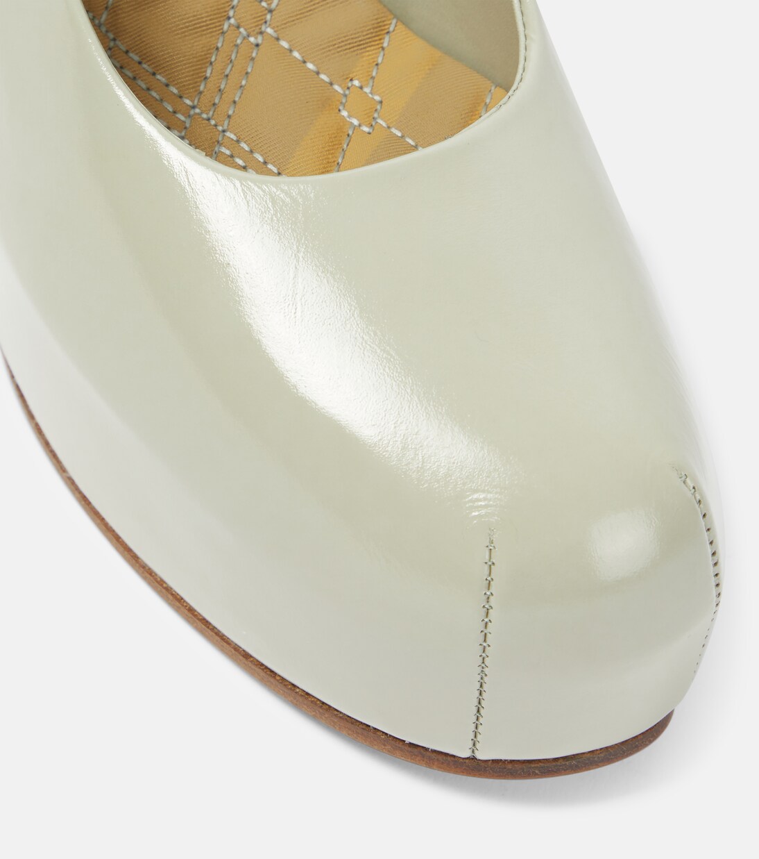 Plateau-Pumps 130 aus Leder in Nude - Burberry | Mytheresa 