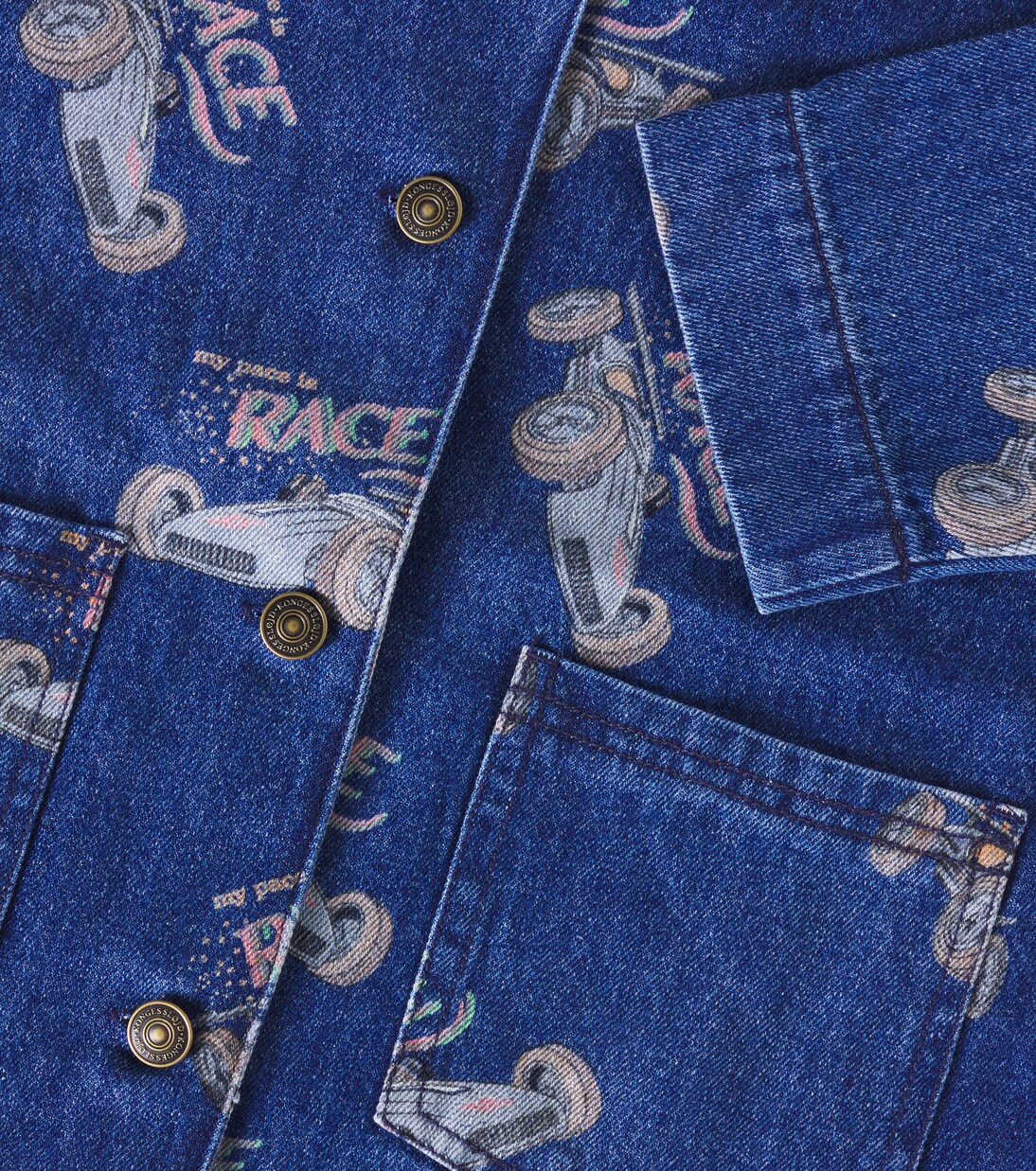 Magot Strawberry Print Denim Set