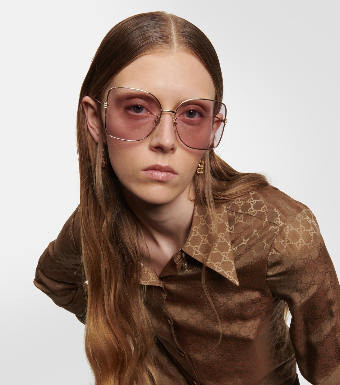 Eckige Oversize-Sonnenbrille | Gucci