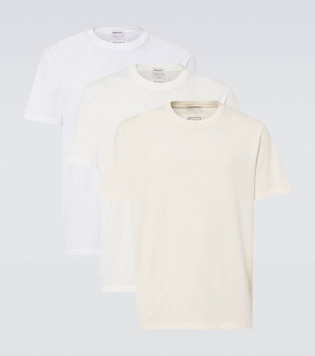 Set of 3 cotton jersey T-shirts in white - Maison Margiela | Mytheresa 