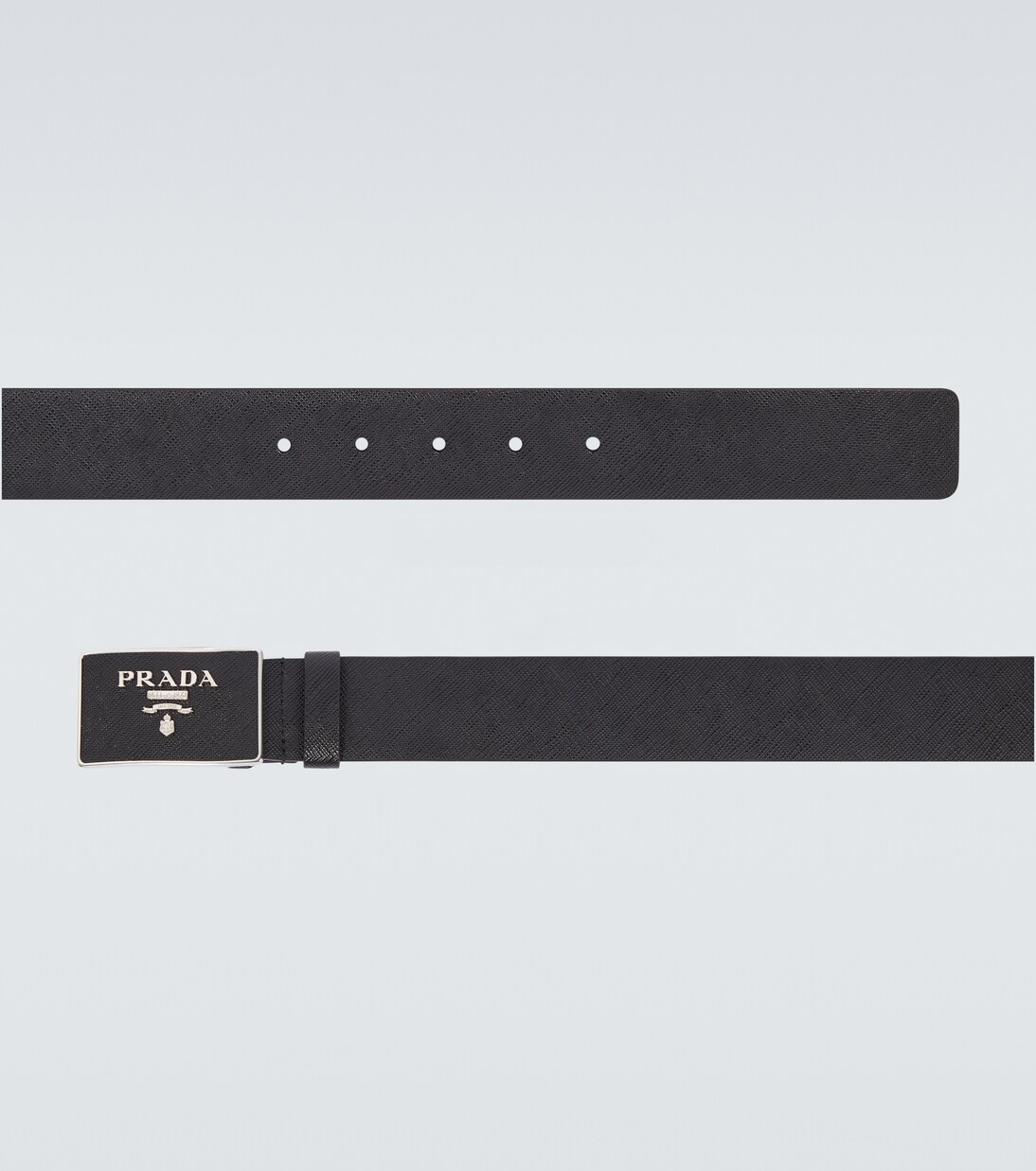Saffiano leather logo belt in black - Prada | Mytheresa