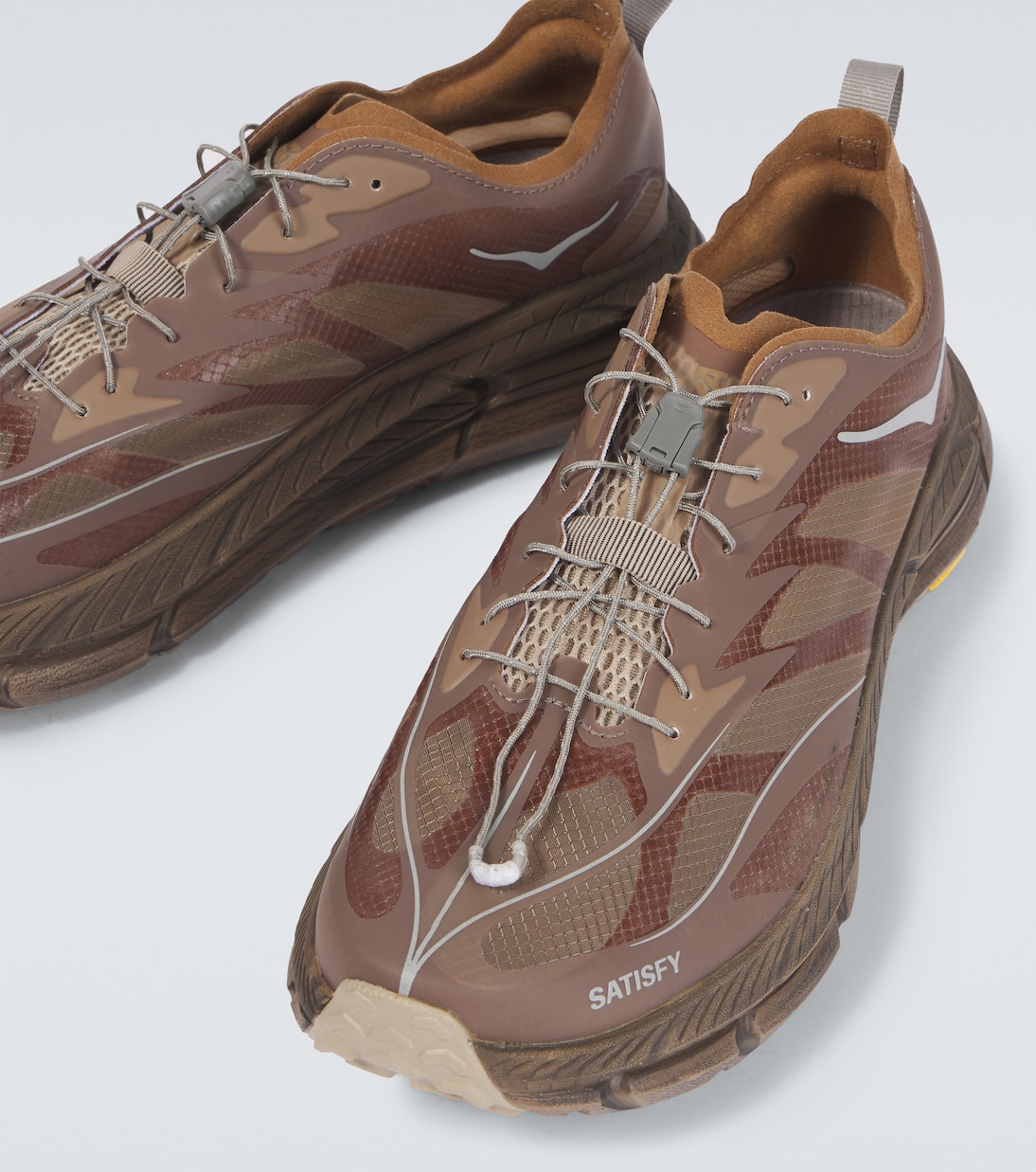 x Satisfy Mafate Speed 4 Lite sneakers in brown Hoka One One Mytheresa