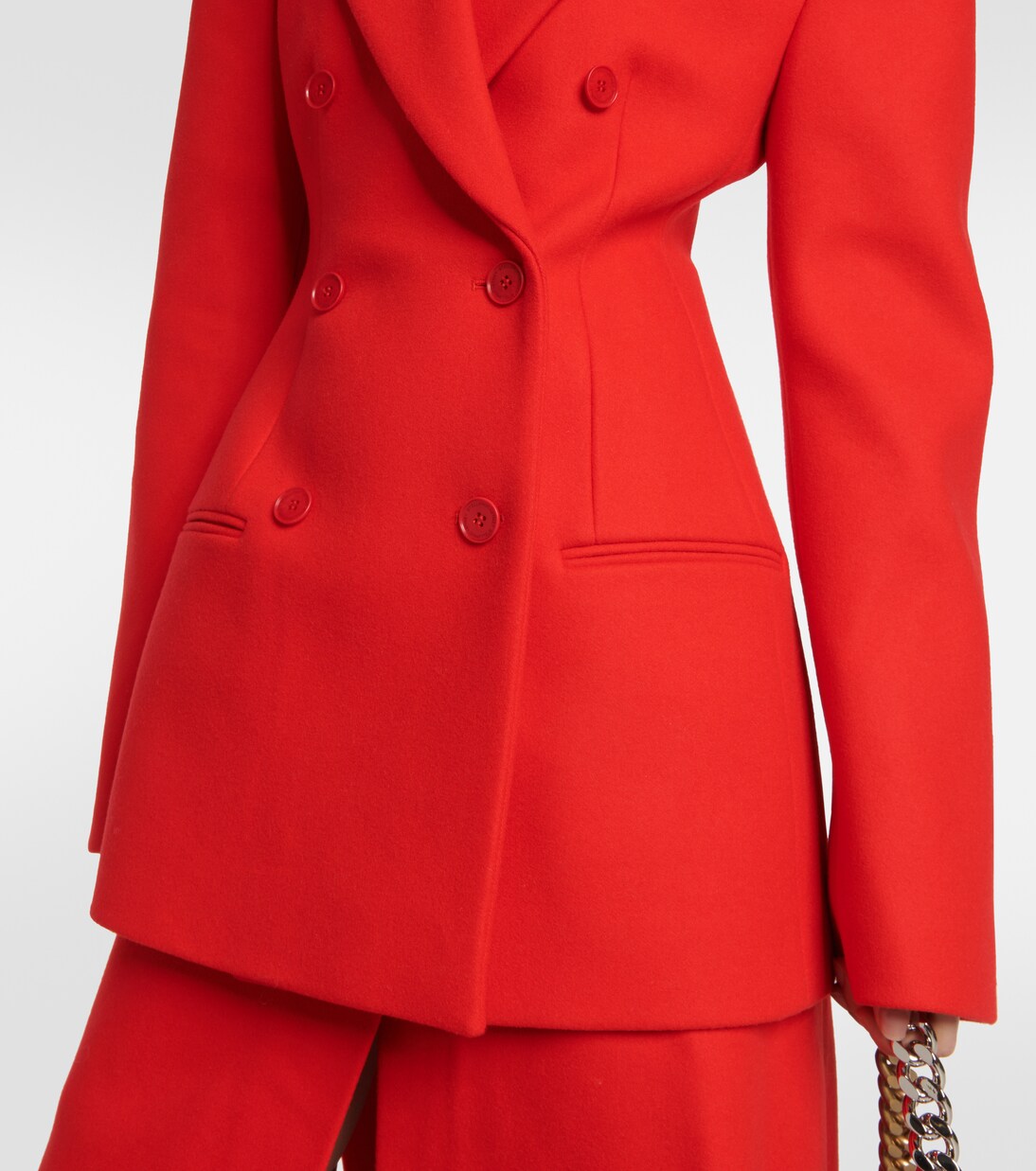 Double-breasted wool blazer in red - Stella Mc Cartney | Mytheresa