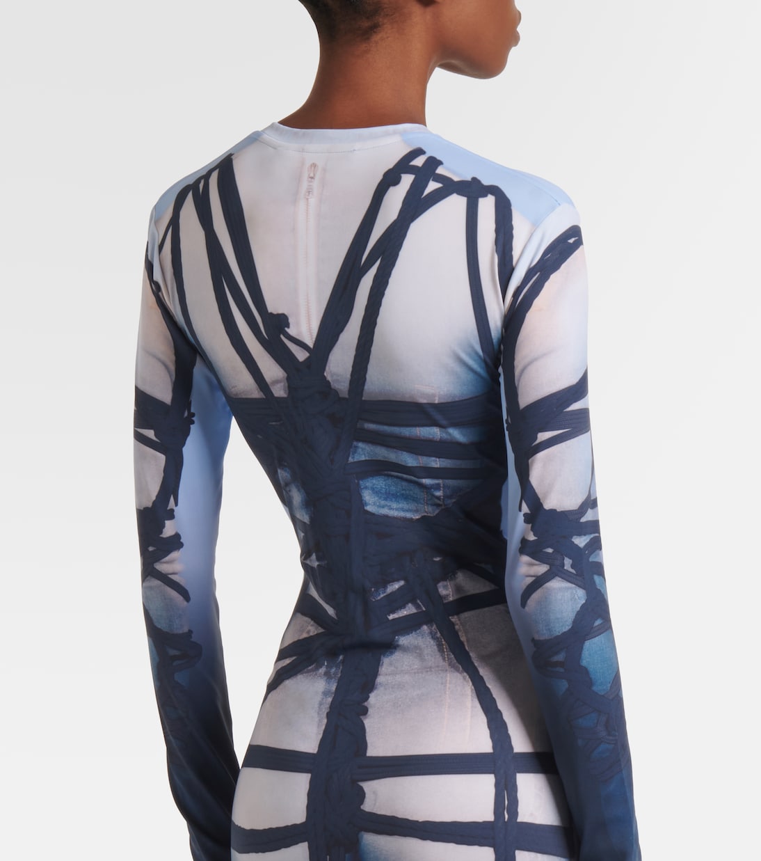 Blue printed maxi dress sale