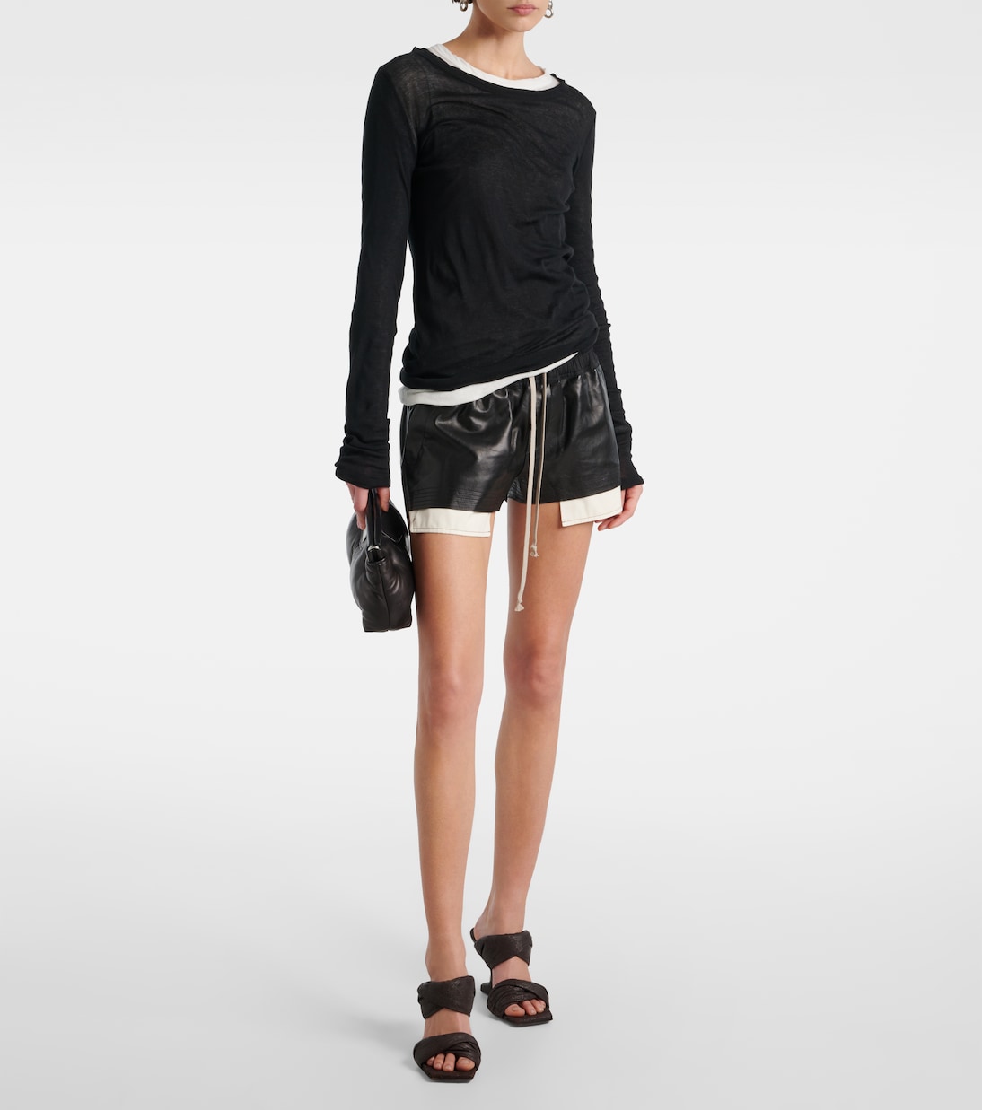 Fog leather shorts in black - Rick Owens | Mytheresa