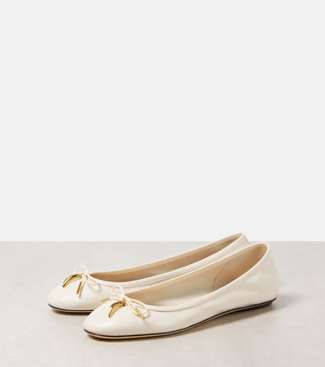 Clair Ballet Flats - Gold Woven Leather